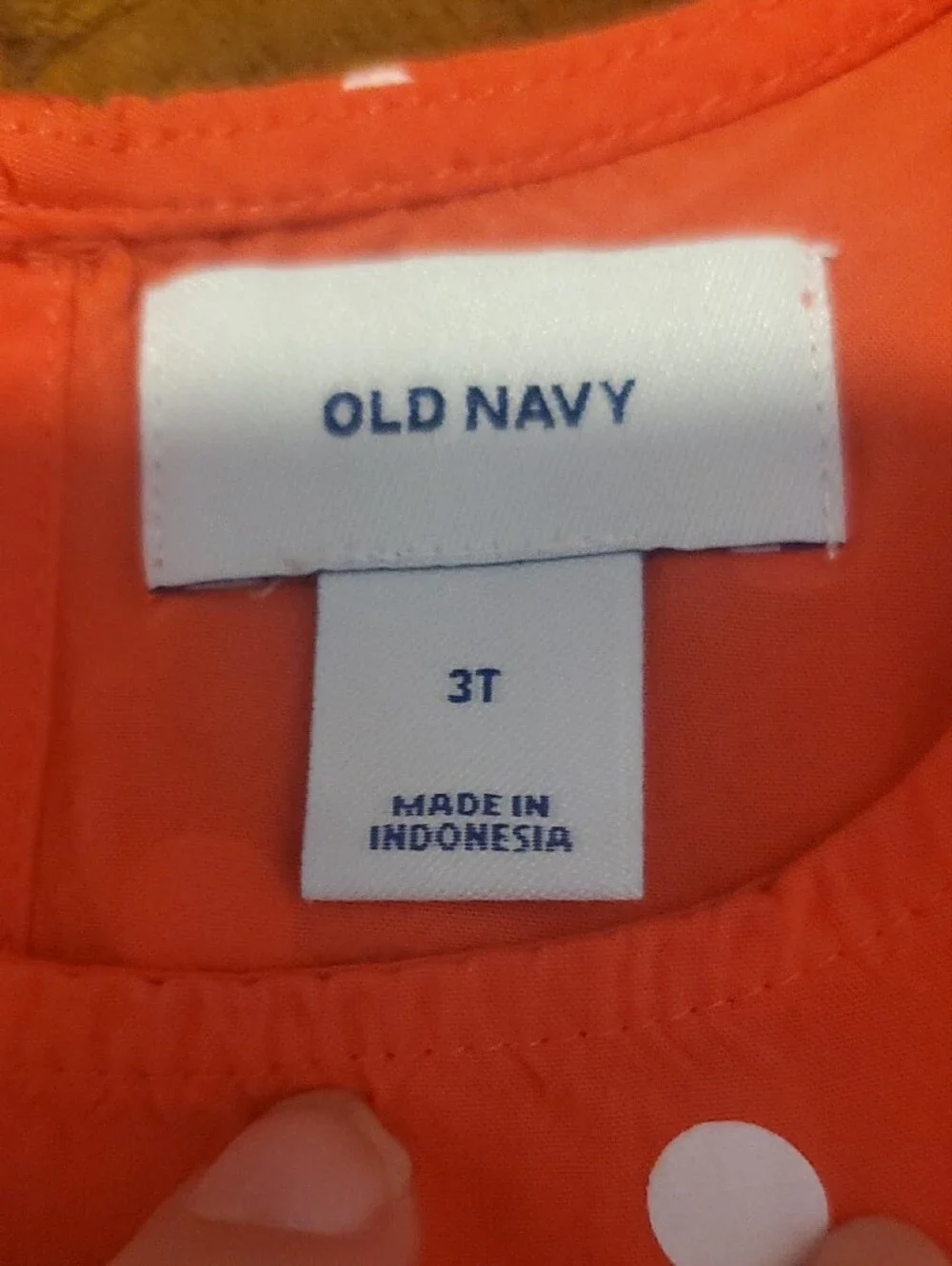 Old Navy Orange Polka Dot A-Line Dress